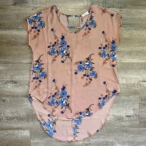 Blush/rose floral blouse